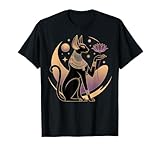 Le chat Bastet égyptien antique tient une fleur de lotus, symbole de féminité sacrée, de puissance féline, d'élégance, d'équilibre, de protection, d'énergie de déesse, de style mystique, de force spirituelle, de lignes gracieuses, de symbolisme divin, de magie, de mystère, de racines égyptiennes.