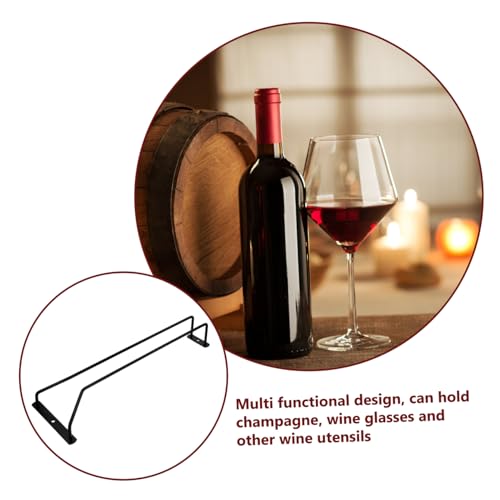 Soporte para botella de vino de hierro negro miniatura 2