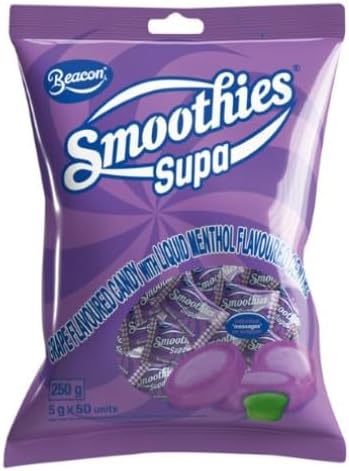 Smoothies Supa Grape Flavoured Candy 250 g (Pack of 40)