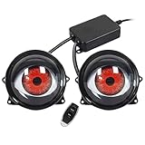 FINYQBET Faros LED Ojo de Diablo para Auto 2 Piezas, 3 Pulgadas, Control Remoto con 8 Modos de Luz, Luces Decorativas...
