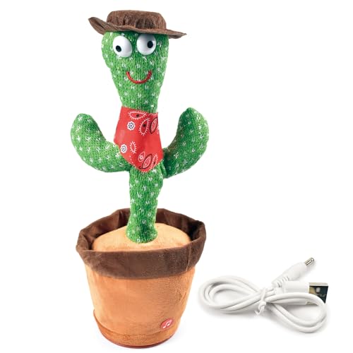 iFunLong Dancing Cactus Talking Cactus Baby Toys, Sing Songs,Recording,Repeats What You say, Presents for Boys and Girls