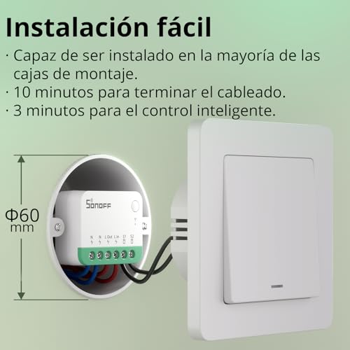Miniatura 3 de SONOFF Matter Interruptor WiFi Inteligente, DIY Rele WiFi, Funciona con Apple Home, Alexa, Google Home, Requiere Neutral
