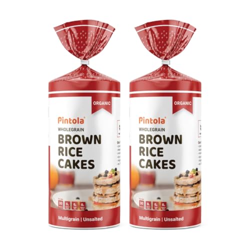 Image of Pintola Organic Brown Rice Cake Multigrain Unsalted (130g x 2) | Gluten-Free Snack | 9 Wholegrains | Low Fat | 30 Calories per Cake | Soy & Yeast Free | Healthy Snack for Weight Loss