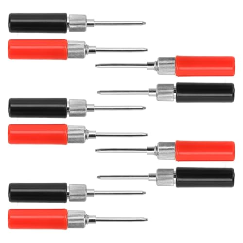 5 Zestawów Sondy Pomiarowej, Wielometru Igły Bez 2mm J.30014 Standardowy Pin Sondy 0-30Vac 0-60Vdc 24A Czerwono-, Do Testowania Obwodów I Napięcia