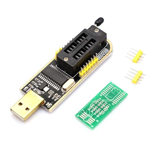 APKLVSR SOIC8 SOP8 Test Clip für EEPROM 25CXX / 24CXX,BIOS USB Programmierer CH341A + SOIC8 Clip + 1,8V Adapter + SOIC8 Adapter für 24 25 Serie Flash