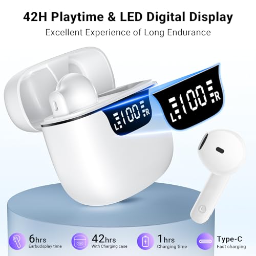 kauguo-Auriculares-Inalambricos-Bluetooth-53-Cascos-Inalambricos-Bluetooth-HiFi-Estereo-con-4-HD-Microfonos-42H-Auriculares-in-Ear-Control-Tactil-IP6-Impermeables-Carga-USB-C-con-Pantalla-LED