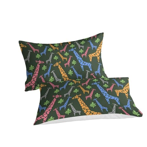 Housse de couette 3D girafe en microfibre douce double 200x200 - 6