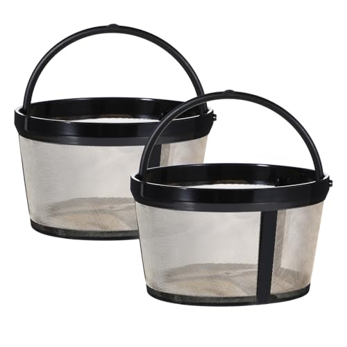 2Pcs Reusable Coffee Filters, 4-8 Cup Nylon Mesh Coffee Filter wi...