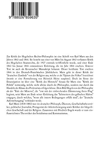 Zur Kritik der Hegelschen Rechtsphilosophie: Kritik der Religion (Opium des Volkes) und die Kritik d