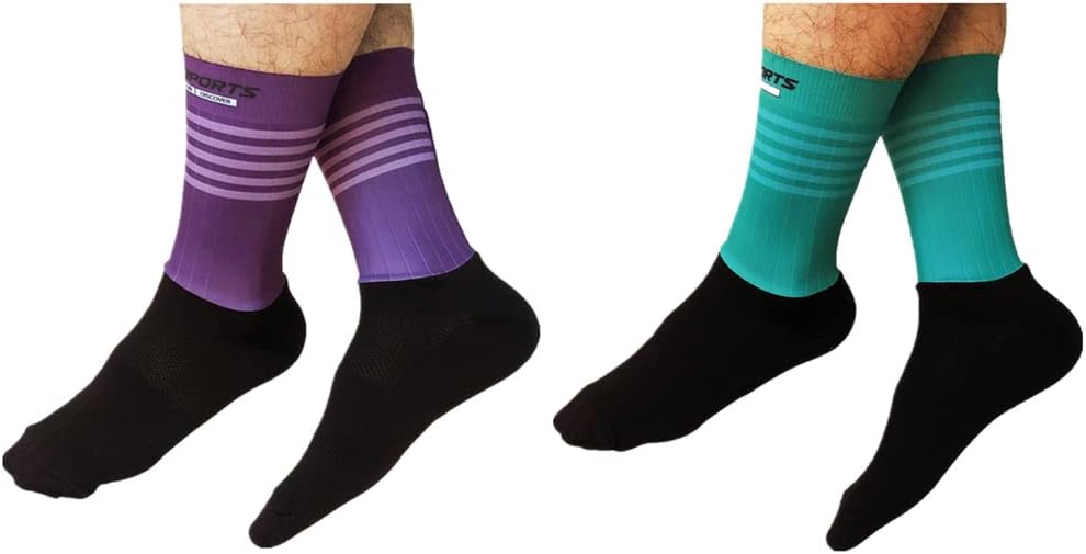 Chaussettes De Cyclisme DMG Cheville - Unisexe, Plusieurs Couleurs (bleu, Noir, Rouge, Jaune) - Taille 8-10.5
