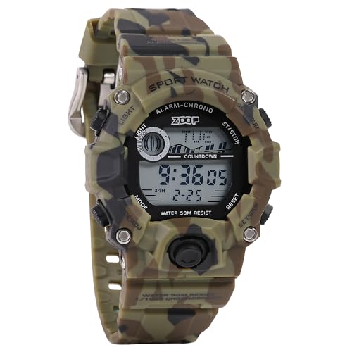 Image of Zoop Digital Watch with Digital Dial & Military Camo Strap for Boys Kids, from House of Titan - 16051PP04