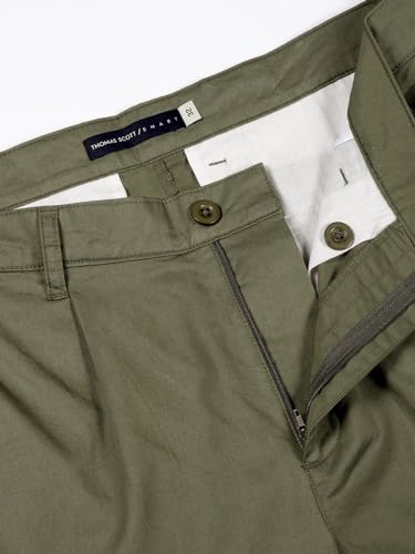 Image of Thomas Scott Men's | Solid | Mid Rise | Light Weight | 100% Cotton | Casual | Chino | Shorts for Men