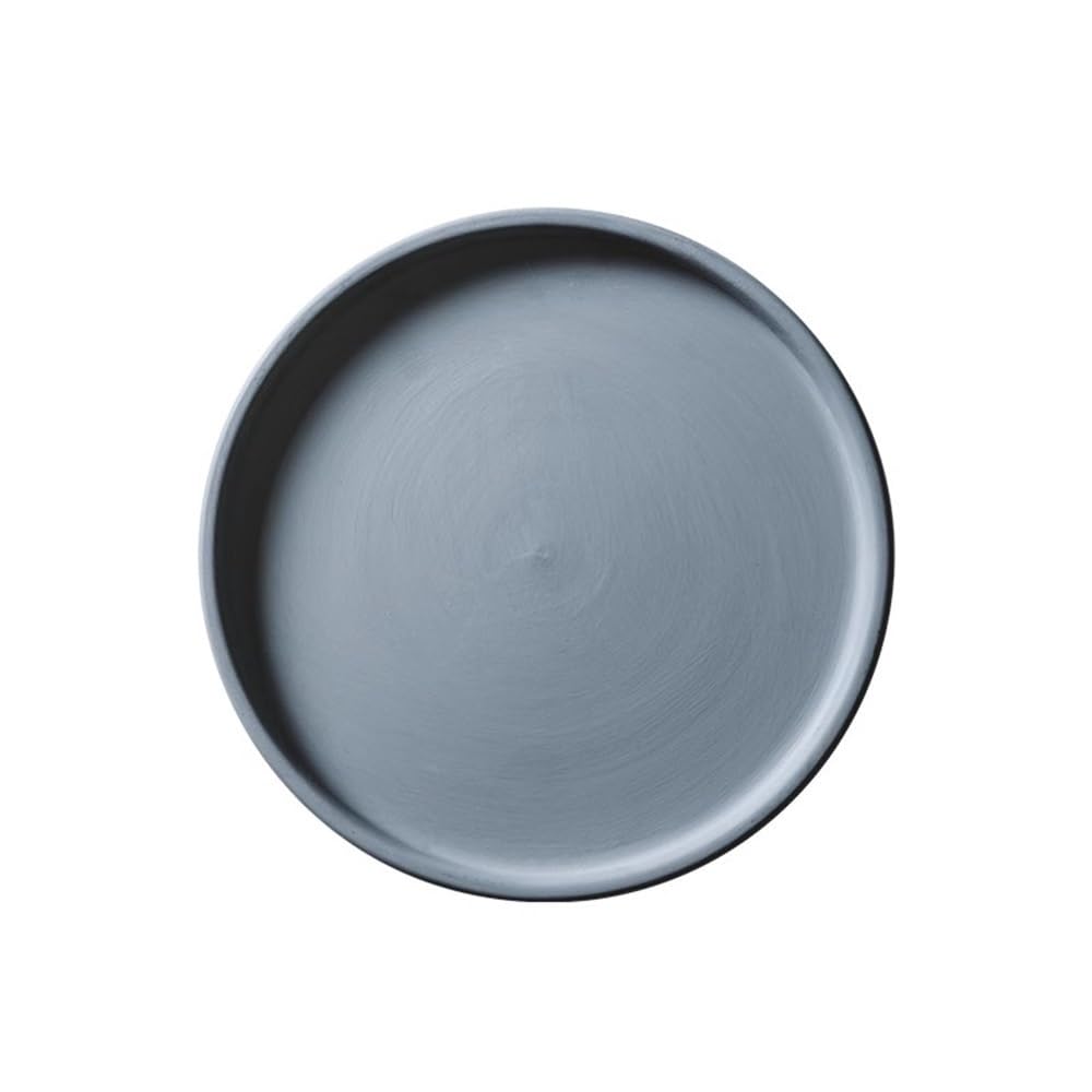 Sottovaso rotondo per portici, in ceramica, multicolore, per interni (grigio, grande)