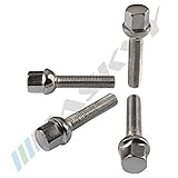 Gewinde: M12 x 1,5 20 CHROM Radschrauben Radbolzen M12x1,5 Schaftlänge: 40mm Kugel R12 Kugelbund SW17