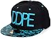styleBREAKER Gorra Snapback «DDPE» en diseño de Leopardo con Relieve de Serpiente, Gorra de béisbol, Ajustable, Unisex 04023034, Color:Negro-Turquesa