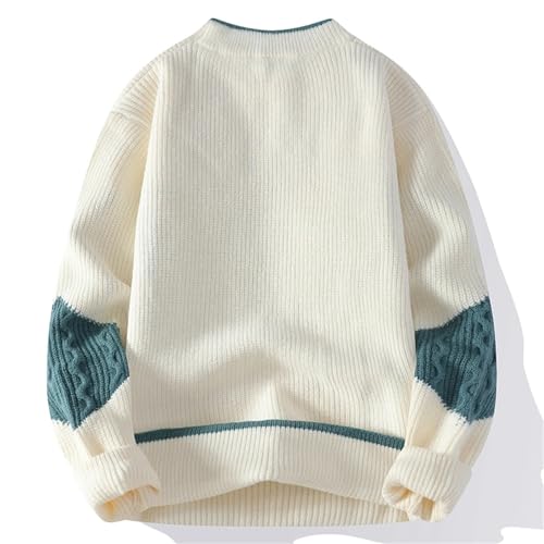Men's Turtleneck Knitted Sweater Patchwork Knitted Pullover Daily Casual Warm Pullover2