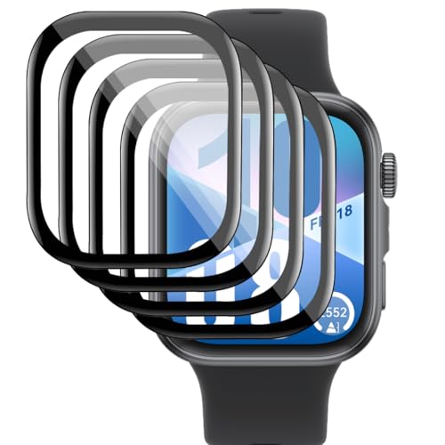 Rniidaaz 4 Piezas Protector de Pantalla para Huawei Watch Fit 4 [No es de Cristal Templado], 3D Protección Completa de PMMA Película, Antiarañazos, Antihuellas, Autocuración Film HD Flexible Protector