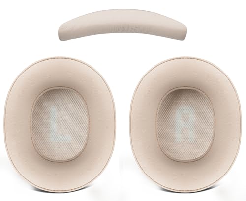 Image of SOULWIT Replacement Kit for JBL Tune 700BT /710BT /720BT /750BTNC /760NC /770NC Headphones, Protein Leather Ear Pads + Headband - Sand Dune