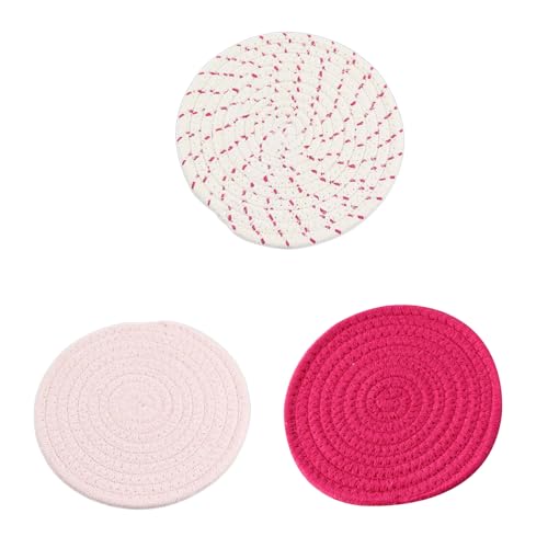 1/3pcs Handmade Cotton Thread Woven Round Thicken Mats Absorbent Cotton Cup