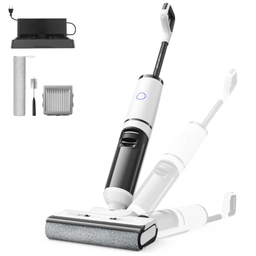 W15 Pro Limpiador Aspirador seco y húmedo, aspiradora Inteligente sin Cable 3 en 1, 18kPa, 40 min, función autolimpiante, inclinable 180°, Limpieza de Bordes de 5mm, para residuos Secos y húmedos