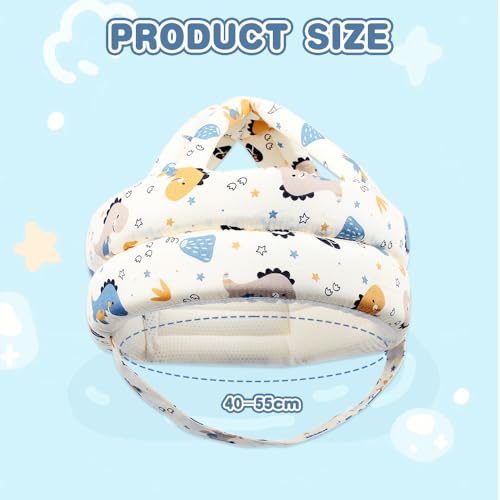 Miniatura 6 de Bngxr Casco Bebe Golpes,Protector Cabeza Bebe,Gorra Protectora Para Cabeza De Bebé,Transpirable,Protector Ajustable,Hecho De Algodón Agradable La Piel,Para Gatear Y Caminar,Bebé De 6 A 36 Meses