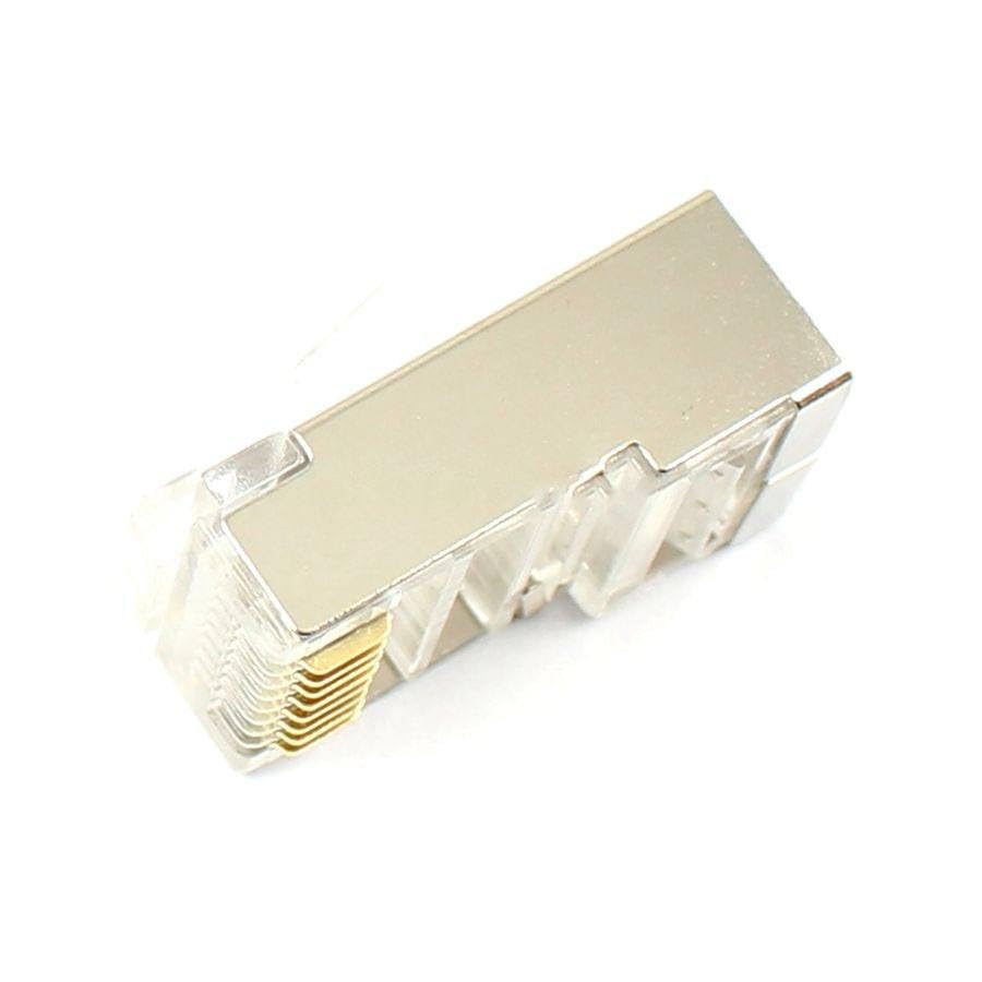Generic 100 Pcs RJ45 8P8C Shielded Modular Plug Cat5 LAN Connector
