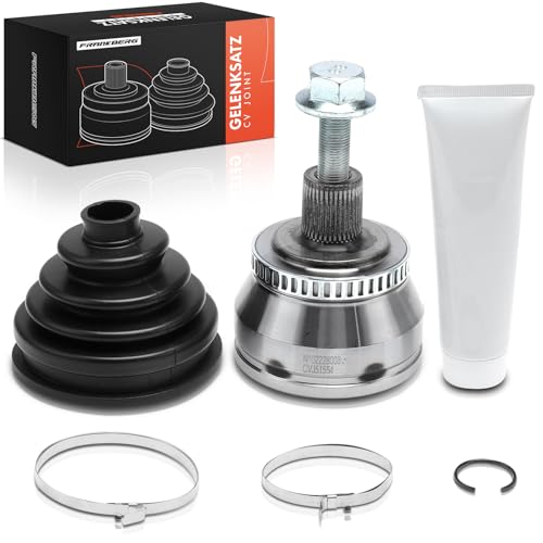 Frankberg Joint Kit Drive Shaft CV Axle Shaft Front Compatible with A4 8E2 B6 8EC B7 8E2 8E5 8ED 8H7 8HE 1.8L-4.2L 2001-2009 Exeo 3R2 3R5 1.8L 2.0L 2008-2013 Replace# 23697