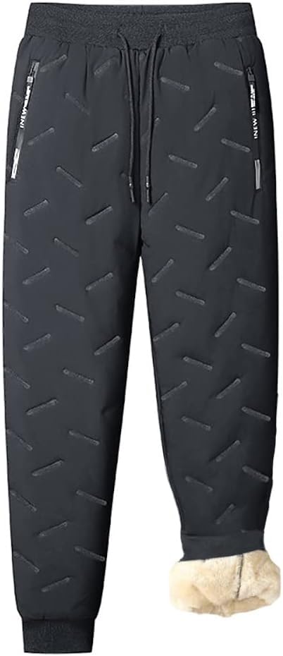 Uniseksowy polar z owczej wełny - Wodoodporne joggery unisex z podszewką z polaru z owczej wełny (Color : Gray1, Size : XL)