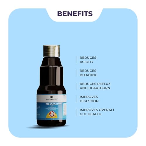 Image of SONARK'S NISARGA HERBS Pepsofort Ayurvedic Digestive Syrup (150ml, of 2) - Sugar-Free Relief for Acidity, Gas & Bloating - Natural Gut Health & Digestion Support Tonic