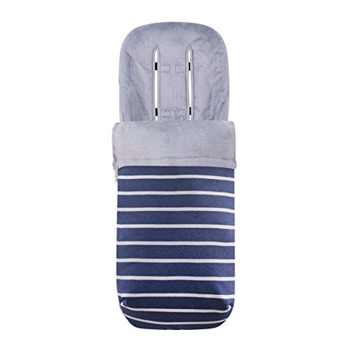 JANABEBE Fußsack für Kinderwagen Twin, Duett (SAILOR STRIPES, FLEECE)