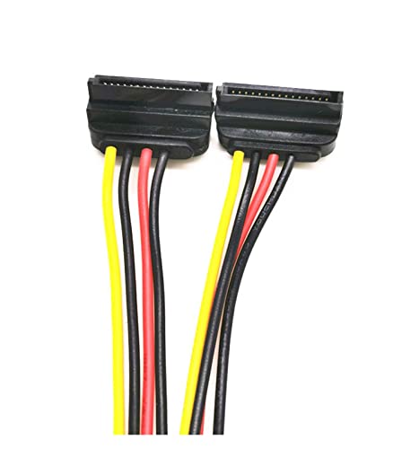 Cable Divisor de Energía SATA 15Pin de 1 a 2 para Disco Duro miniatura 4