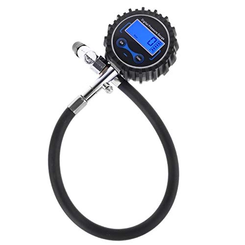 Manómetro Digital para neumáticos, Mandril de Aire Intercambiable de 200 PSI, Compatible con Coches, Motocicletas, RV, SUV, neumáticos de Bicicleta 35ED