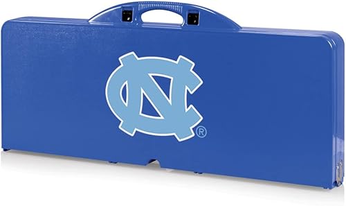 Vista 24 de PICNIC TIME NCAA North Carolina Tar Heels Folding Picnic Table - Camping Table - Outdoor Table with Umbrella Hole Negro
