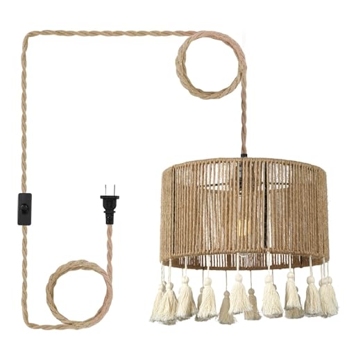 Plafonnier créatif avec pompon ajustable pour optimiser l'éclairage de salon