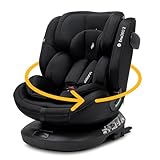 Osann Eno360 2 i-Size, drehbarer Kindersitz 40-150 cm, Reboarder mit Isofix, Baby Autositz – All Black