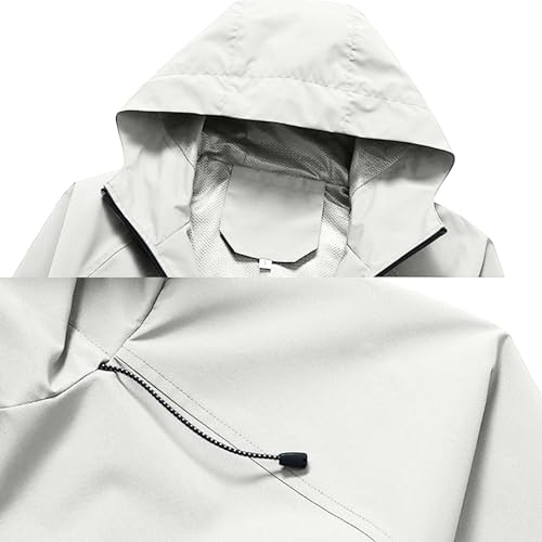 Anoraks y parkas abrigo mujer impermeables cortavientos con capucha 3