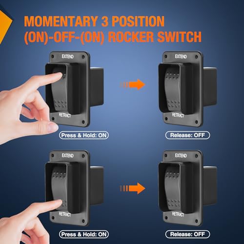 Image of Nilight RV Electric Stabilizer Jack Switch Momentary Waterproof