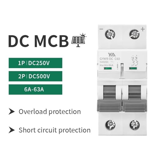 Disyuntor solar de bles CC de 500V 16A e interruptor magnetotérmico para paneles fotovoltaicos 2