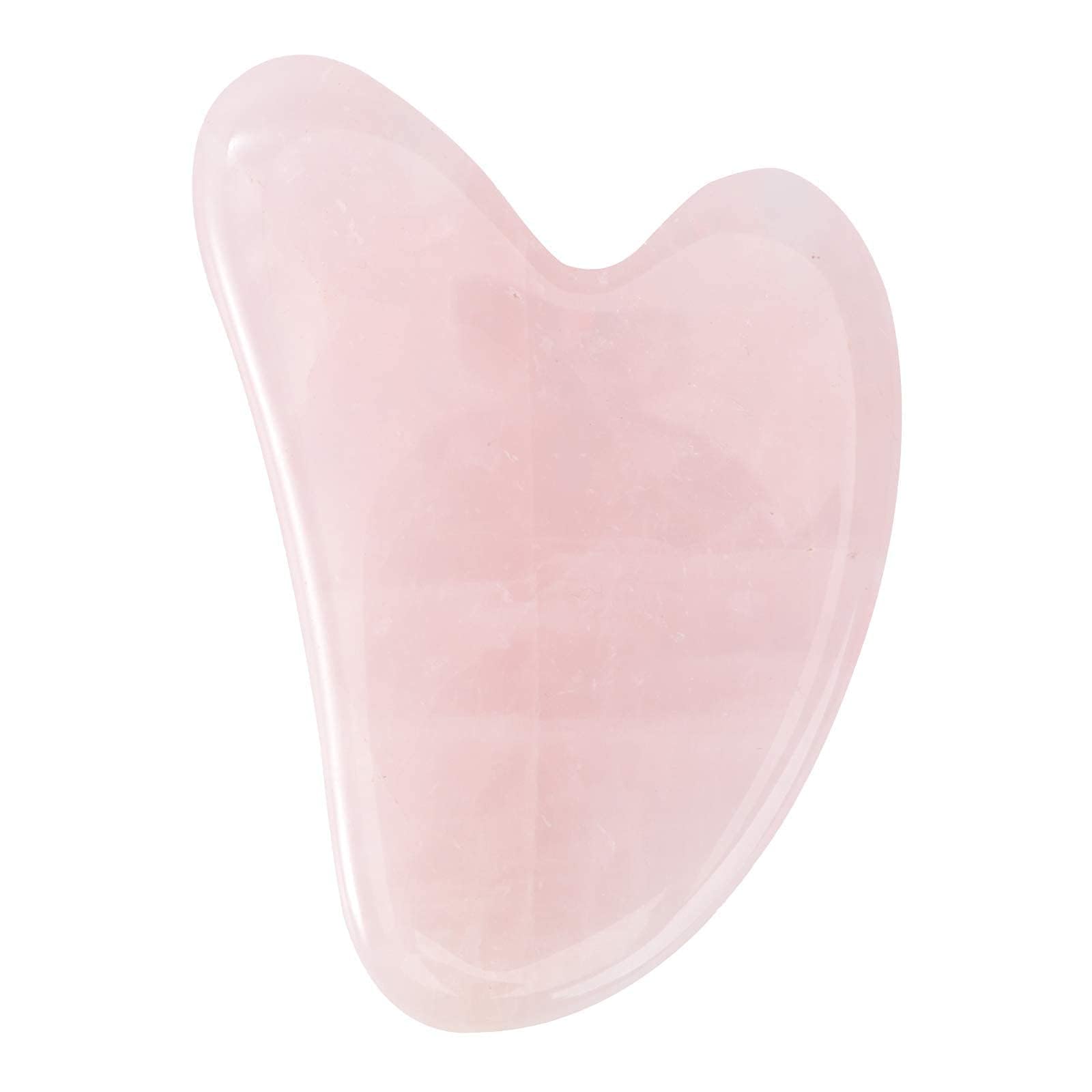 Khazna Authentic Gua Sha Facial Tool, Asian Guasha Stone Rose Quartz Gua Sha Massage Tool A Relaxing Gua Sha for Jawline, Double Chin, Wrinkles and Pain Relief, 2 PCS
