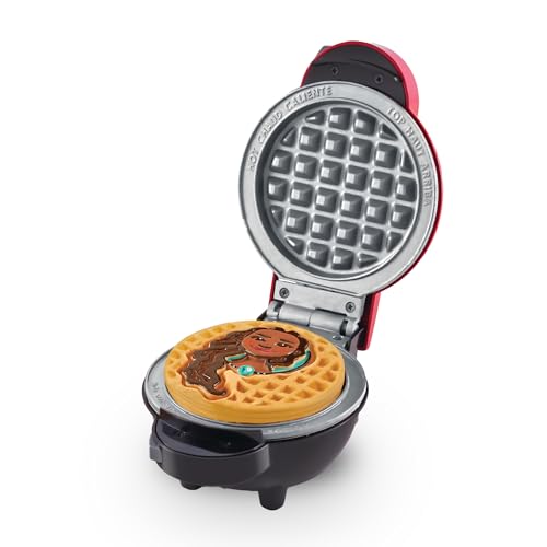 Image of Dash MultiMaker Mini System Removable Plate Set - Ceramic, Nonstick Replacement Plates for Fun-Shaped Waffle Breakfast - Waffle Maker Not Included - 4-Inch - Two-Pack - Moana & Pua