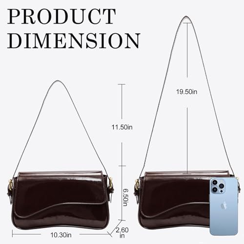 Image of Small Shoulder Bag for women,Crossbody Purses,Leather Tote Handbag Clutch Hobo Purse,with Zipper Closure for Women