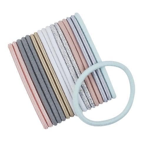 Scunci No-Damage Elastic Stretch Nylon Hairbands in Pastel Colors, 18-Pieces, Assorted Pastel, 1 count (Pack of 18) - Image 3