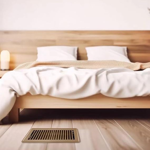 2pcs Floor Vent Covers with Air Vent Filter Mesh 2pcs,Heat Air Vent Covers Floor Vent Covers for Floor Registers Brown