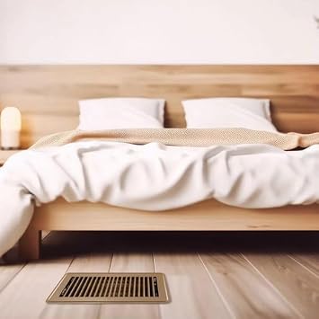 2pcs Floor Vent Covers with Air Vent Filter Mesh 2pcs,Heat Air Vent Covers Floor Vent Covers for Floor Registers Brown
