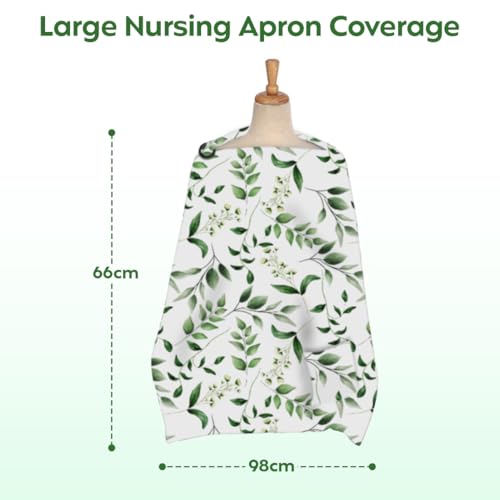 Image of a baby cherry-Nursing Cover, Nursing Covers for Feeding Mom, Feeding Cover Breastfeeding Mother, Feeding Cover for Mom, Multi-Use, Breathable, 360 Full Privacy (Green),1 Count