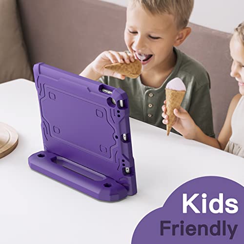 Image of JETech Kids Cover Case for iPad 10.2-Inch (9th /8th /7th Generation, 2021 /2020 /2019) with Built-in Screen Protector, Shockproof Full-Body Handle Stand Tablet Protective Cover (Purple)