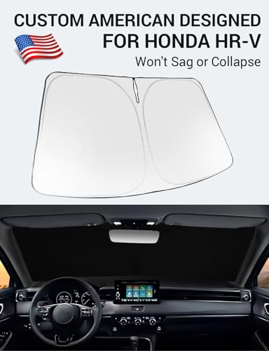 Image of Proadsy 2026 Upgrade Windshield Sun Shade Custom Fit Honda HRV 2023-2026 Foldable Front Sunshade Protector Sun Visor Blocks UV Rays Keep Car Cooler Accessories