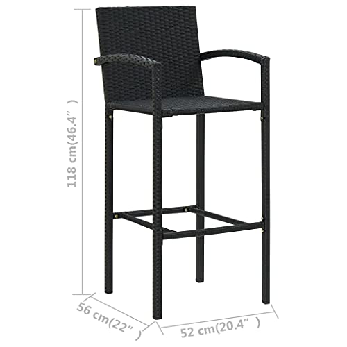 Chaises de comptoir en polyrotin imperméable pour bar et bistrot
