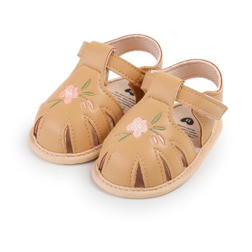 Image of Infant Baby Girls Boys Summer Sandals Premium Unisex Non Slip Rubber Soft Sole Breathable Toddler First Walker Outdoor Beach Shoes
