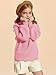rrhss Girls Mock Neck Loose Knit Sweaters Kids Long Sleeve Slouchy Warm Cute Fashion Pullover Tops 5-14 Years Pink